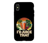 I'd Juice That Healthy Smoothie Nutrition Puns Coque pour iPhone X/XS