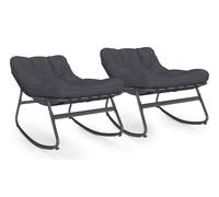 Id Market Arona Ensemble De Meubles De Jardin Noir, Gris