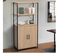 ID MARKET buffet DETROIT 2 portes 125 cm Industriel bois