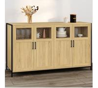 ID MARKET buffet DETROIT 4 portes 140 cm Industriel bois