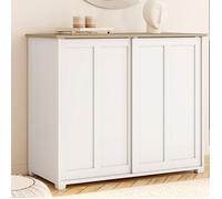 ID MARKET buffet JANGO 2 portes 100 cm Moderne bois et blanc