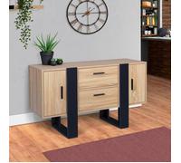 IDMarket – Buffet bas Phoenix 105 cm bois et noir