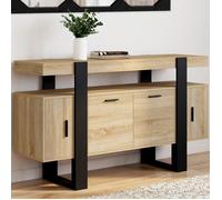 ID MARKET buffet PHOENIX 4 portes 140 cm Loft bosi et noir