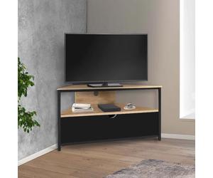 ID MARKET meuble tv d'angle BOSTON 1 porte et 1 tiroir 100 cm multicolore à poser