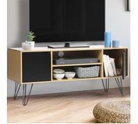 Meuble Tv Vintage Noemi Bois Pied Epingle Marron