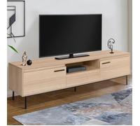 IDMarket Meuble TV Seattle 180 cm avec rangements design industriel