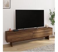 IDMarket Meuble TV Yuri 180 cm 2 portes effet noyer Marron