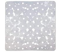 ID Mat 323230 Fleurs Tapis Fond d'Évier PVC Transparent 32 x 32 x 0,4 cm