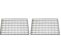 ID Mat 4060_L Grille Métal Tapis Paillasson Acier Galvanisé Gris 60 x 40 x 2 cm (Lot de 2)