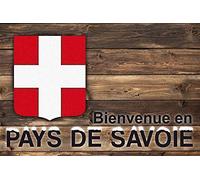 ID MAT Boston Region Pays de Savoie Boston Region, Fibres Synthétiques, Marron Rouge Blanc, 40x60x0, 5 cm