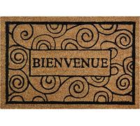 ID MAT Coco texte Bienvenue Arabesque Coco texte, PVC, Ecru, 40x60x1, 5 cm