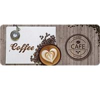 Id Mat Decor de Cuisine "Coffee" Decor de Cuisine, Fibres Synthétiques, Marron, 50 x 120 x 0,4 cm