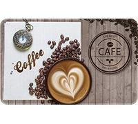 ID Mat Decor DE Cuisine Coffee, Fibres Synthétiques, Marron, 50x80x0,4 cm