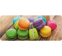 ID MAT Decor de Cuisine Tapis, Fibres Synthétiques, Beige/Vert/Violet/Jaune, 50x120x0,4 cm