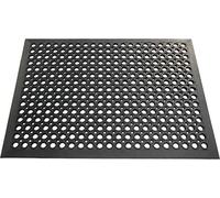 ID Mat M6080 Caillebotis Bords Biseautés Caoutchouc Noir 80 x 60 x 1,3 cm