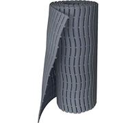 ID Mat Soft Step Gris Caillebotis de piscine, Polyéthylène recyclé, 0,60x16 m