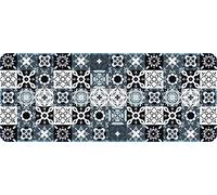 ID MAT Tapis de Cuisine Carreaux Ciment Gris 50x120 cm