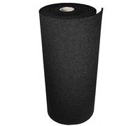 ID MAT Tapis Paillasson, Fibres polypropylène aiguilletées sur Semelle PVC, Noir, 1 x 15 m