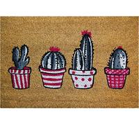 ID MAT Tapis paillasson grattant Coco Naturel Cactus 40x60cm