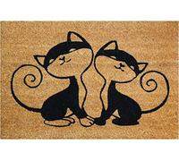 ID Mat Naturel Chats Tapis Paillasson, Coco, Beige, 40x60x1,5 cm