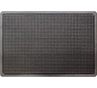 ID MAT - Tapis Paillasson Grattant Picots M2 - Rectangulaire 35,5 x 53 cm - Antidérapant - Uni - Usage Extérieur - Jet d'Eau - Caoutchouc Naturel - Épaisseur 12 mm - Noir