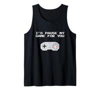 I'd Pause My Game for You Funny Gamer Valentine's Day Débardeur