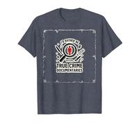 Id Plutôt Regarder des documentaires sur Le Crime véritable T-Shirt, Homme, Bleu Chiné, L