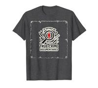 Id Plutôt Regarder des documentaires sur Le Crime véritable T-Shirt, Homme, Chiné Foncé, 5XL