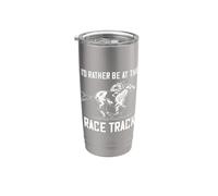 I'd Rather Be At Race Track Cheval de sport d'équitation Gobelet isotherme en acier inoxydable double paroi