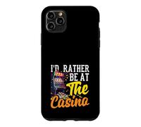 I'd Rather Be At The Casino Gambling Machine à sous Poker Coque pour iPhone 11 Pro Max