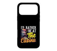 I'd Rather Be At The Casino Gambling Machine à sous Poker Coque pour iPhone 17 Pro Max