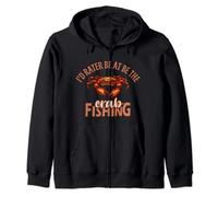 I'd Rather Be At The Grab Fishing Crab Hunter Amateur de fruits de mer Sweat à Capuche