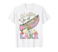 I'd Rather Be At The Lake Canoe Paddle Lake Life T-Shirt