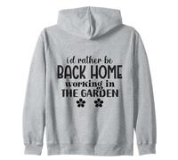 I'd Rather Be Back Home Working in The Garden Introverti Sweat à Capuche
