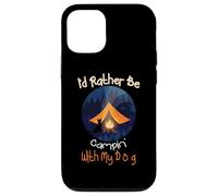 I'd Rather Be Camping with My Dog, Love Camping Propriétaire de Chien Coque pour iPhone 12/12 Pro