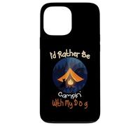 I'd Rather Be Camping with My Dog, Love Camping Propriétaire de Chien Coque pour iPhone 13 Pro Max