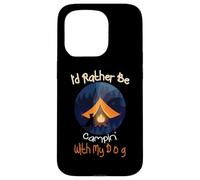 I'd Rather Be Camping with My Dog, Love Camping Propriétaire de Chien Coque pour iPhone 15 Pro