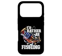 I'd Rather Be Fishing Poisson achigan à Grande Bouche Drapeau américain Coque pour iPhone 17 Pro