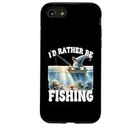 Id Rather Be Fishing Saying For Dad Peaceful Fishing Scene Coque pour iPhone SE (2020) / 7 / 8