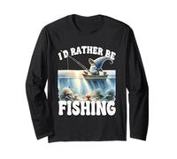 Id Rather Be Fishing Saying For Dad Peaceful Fishing Scene Manche Longue
