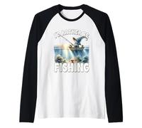 Id Rather Be Fishing Saying For Dad Peaceful Fishing Scene Manche Raglan