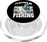 Id Rather Be Fishing Saying For Dad Peaceful Fishing Scene PopSockets PopGrip pour MagSafe
