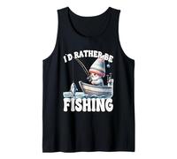 Id Rather Be Fishing Saying For Fisherman With Fisher Gnome Débardeur