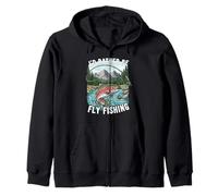 I'd Rather Be Fly Fishing Trout Mountains River Outdoors Sweat à Capuche