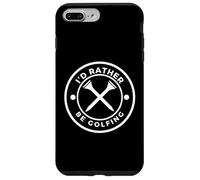 'I'd Rather Be Golfing' Funny Golf Tee with Crossed Tees Coque pour iPhone 7 Plus/8 Plus