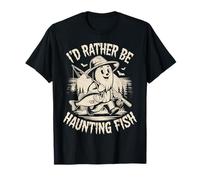 I'd Rather Be Haunting Fish Funny Halloween Ghost Fisherman T-Shirt