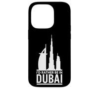 I'd Rather Be in Dubai - Urban Skyline Graphic Coque pour iPhone 14 Pro