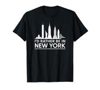 I'd Rather Be in New York - Urban Skyline Graphic T-Shirt