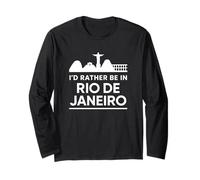 I'd Rather Be in Rio de Janeiro - Urban Skyline Graphic Manche Longue