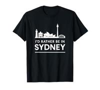 I'd Rather Be in Sydney - Urban Skyline Graphic T-Shirt